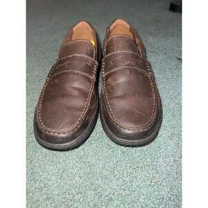 Florshein Men's 7.5M Great Lakes Moc Toe Slip On Comfort Shoes Brown 13372-215